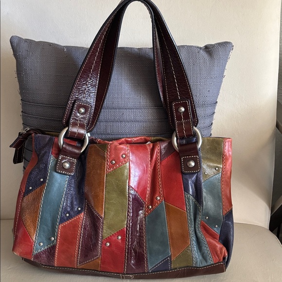 Fossil Multicolor Patchwork Leather Shoulder Bag - Picture 1 of 3